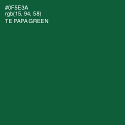 #0F5E3A - Te Papa Green Color Image
